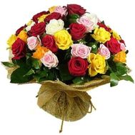 Букет из разноцветных роз №115