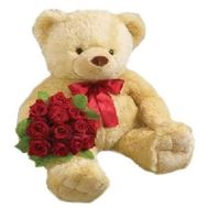 Мишка 2 м. с розами - Я с тобой №1817