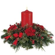 Новогодняя композиция со свечей №903