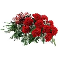 Новогодний букет цветов из гвоздик №906