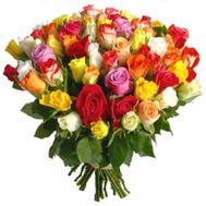 Букет из разноцветных роз №106