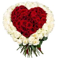 Букет сердце из роз