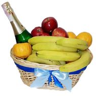 Кошик з фруктами та шампанським