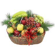 Новогодняя корзина с фруктами - Рождество №900