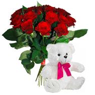 Ведмедик з трояндами