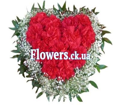 Сердце из цветов №522
