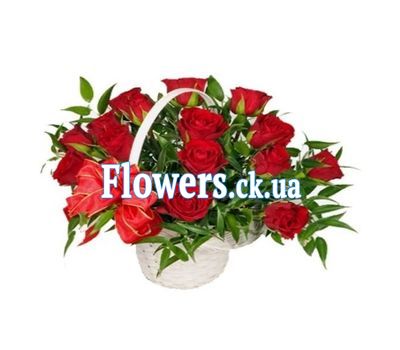 Корзина из роз №432