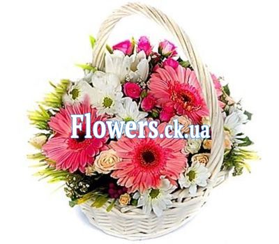 Корзина цветов №306