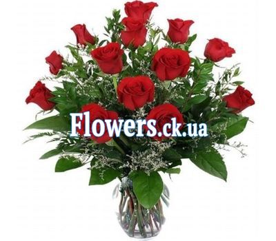 Букет из красных импортных роз №124