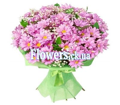 Букет из розовых хризантем
