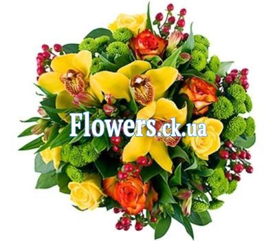 Букет из роз и орхидей