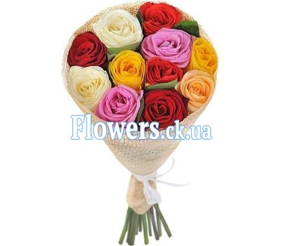 Букет из разноцветных роз